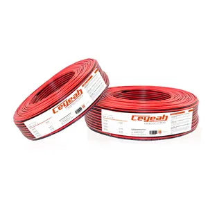 Luidsprekerkabel 2 Core 2X1.5Mm Hifi Rood Zwart Twee Core Ofc Koperen Luidsprekerkabel 100M Bulk roll Elektrische Draad