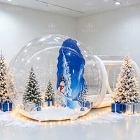 Dôme à bulles transparent gonflable géant personnalisé, tente tunnel, décoration de Noël pour l'affichage en centre commercial