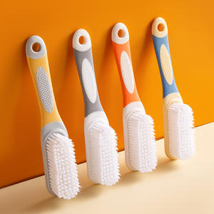 Brosse de nettoyage polyvalente <span class=keywords><strong>à</strong></span> long manche - Poils en nylon doux pour nettoyer les vêtements, les chaussures, les sols <span class=keywords><strong>et</strong></span> les chambres d'hôtel - Product Image 1