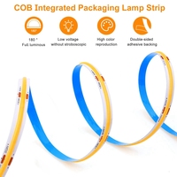 Bande LED COB 24V 320 LED/m, 8mm, couleur unique, DC24V, flexible, enroulable 5m/10m, directement de l'usine