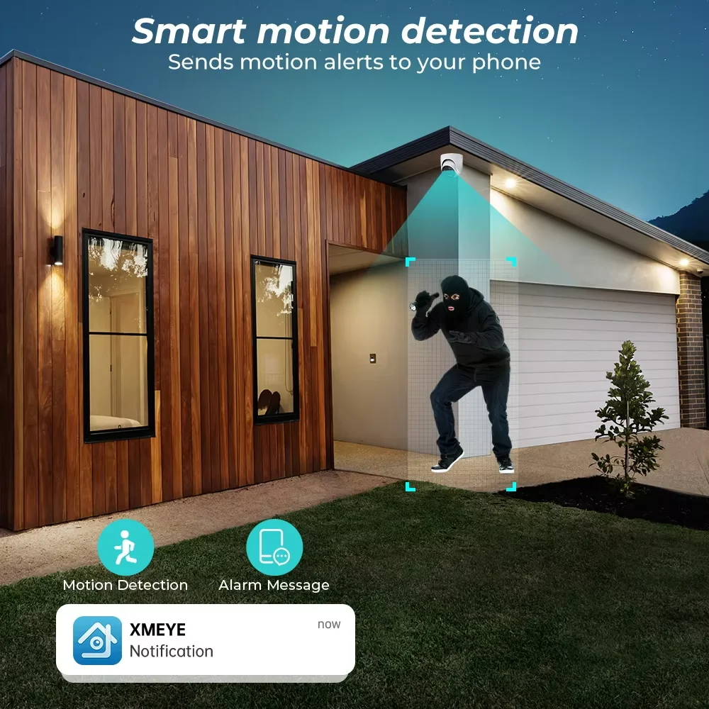 H265 4K 5MP 4MP Dome Outdoor Indoor CCTV Eyeball Network PoE IP Camera with Colorful Night Vision AI Detect People Counting · image 4