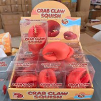 Jouet anti-stress souple et croustillant en gros : homard, crabe, calmar, champignon, griffe de crabe pour enfants