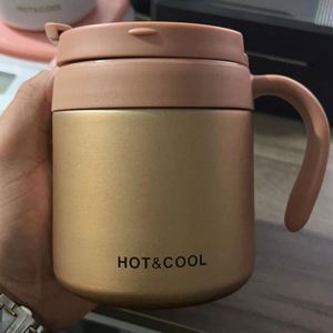 Mug à café isotherme en acier inoxydable 304 avec logo personnalisé, poignée et couvercle à vis, 350/500 ml, cadeaux d'affaires américains - Product Image 3