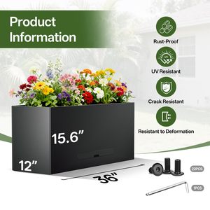 Tùy chỉnh không thường xuyên thép không gỉ chậu hoa hộp cho trong nhà và ngoài trời làm vườn, chống gỉ và bền - Product Image 4