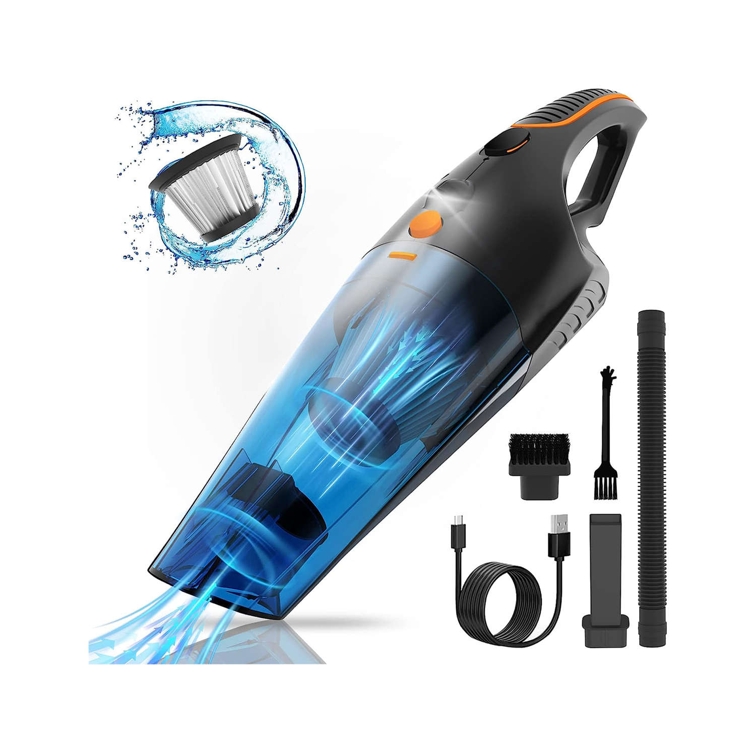Лидер продаж, портативный автомобильный пылесос для стола, дивана, клавиатуры, 13000 Па, портативный пылесос для сухой и влажной машины