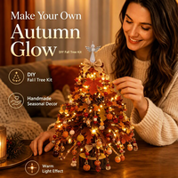 Kit DIY Arbre de Noël Perlé Fait Main, Ornement d'Arbre d'Automne, Décoration Lumineuse Chaleureuse pour les Fêtes, Cadeau d'Entreprise