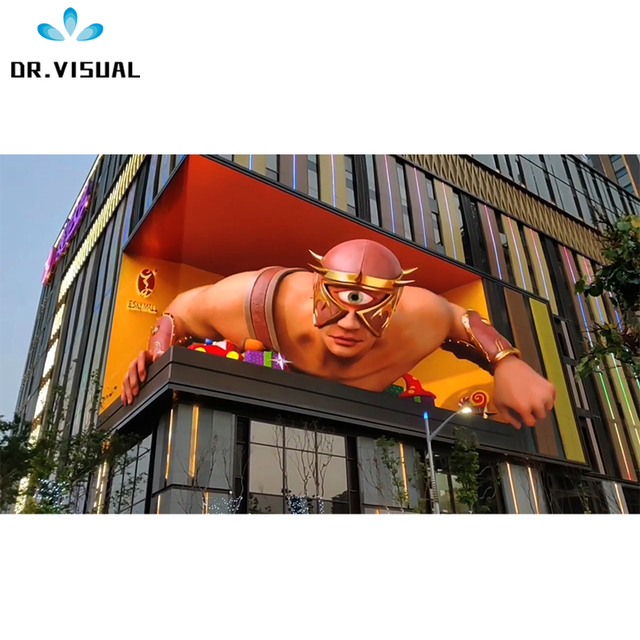 DR VISUAL Naked Eye 3D LED Display Screen Self Heat Dissipation P10 P8 P7.8 P6 Digital Marketing Display 3d Cube