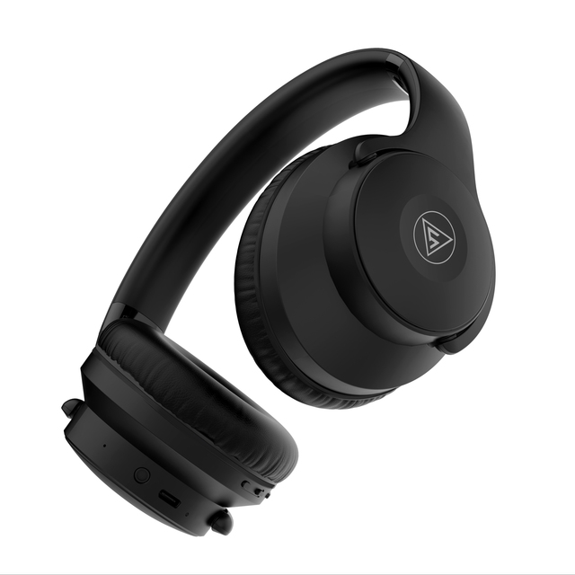 DOQAUS Vogue 3 Wholesale Black Earbuds Cheap On-Ear & Over-Ear Headphones with Flip Out Speaker Function
