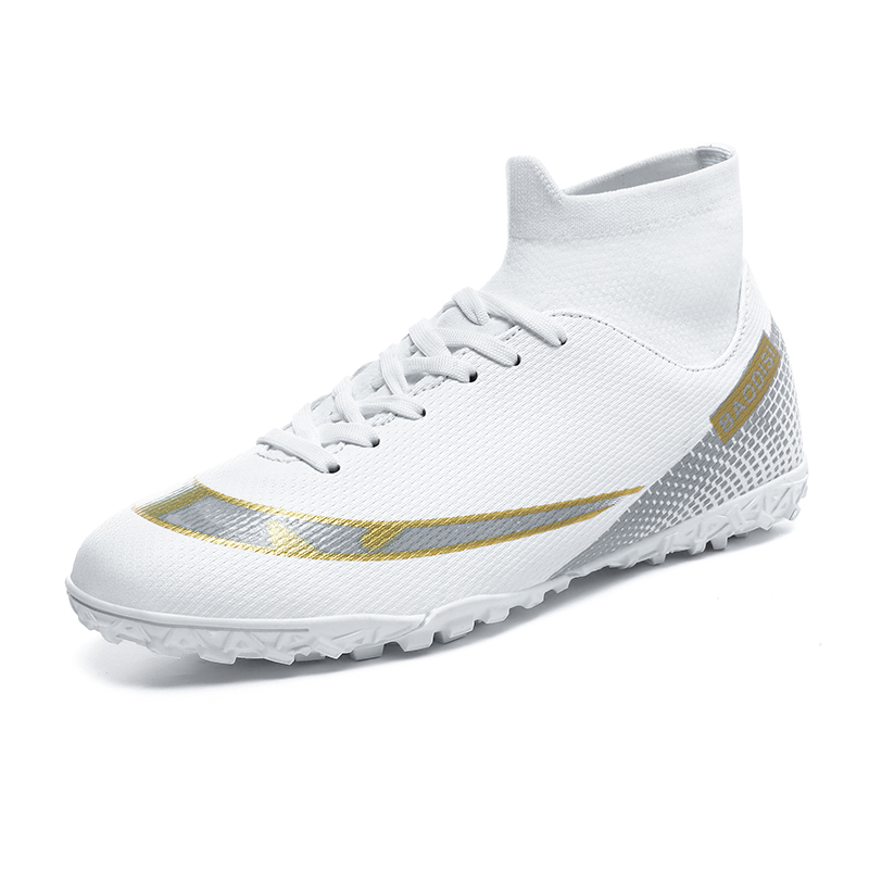 Football Shoes High Top Lace up Soccer Futsal Shoes Football Boots FG HG TF Boy's Girls' Men's Women's Adult Children's Footwear