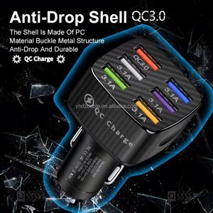 Échantillon Gratuit - Chargeur Rapide Universel pour Voiture à 6 Ports USB avec Lumière LED et Charge Rapide QC 3.0 pour Téléphone Mobile - Product Image 4