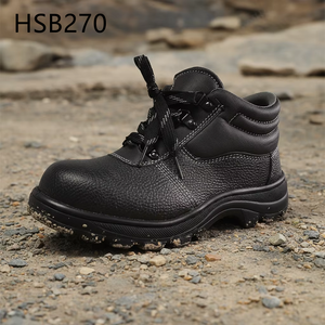 Chaussures de sécurité YYR, Port Operation, en cuir PU, avec embout et semelle en fer, coutures en bois, semelle en caoutchouc, chaussures de travail HSB270 - Product Image 2