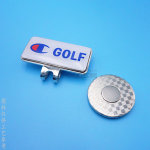 Clip de chapeau de golf en métal avec logo, marqueur de balle magnétique, autocollant époxy personnalisé, cadeau de golf universel en fer - Product Image 2