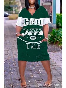 サッカードレスKC 49ERS Steelers Cowboys,2024ファッショナブルな女性の毎日の着用ドレス夏のスポーツドレス - Product Image 2