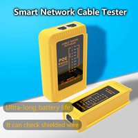 Testeur de câble réseau LAN, outil de test de câble Ethernet, RJ45, RJ11, RJ12, CAT6, UTP, outil de test automatique de câble LAN (batterie non incluse)