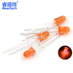 3mm発光ダイオードLEDランプビーズ、5mmカラフルな麦わら帽子型楕円形赤外線LEDチップダイオード - Product Image 5