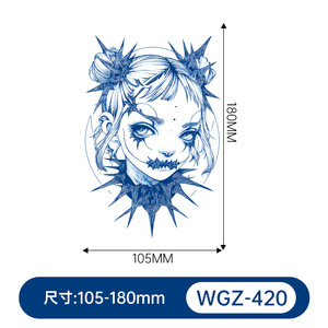 Pegatina de Tatuaje Semipermanente de Anime Personalizada, Papel Impermeable para Arte Corporal en Brazos, Duración de 15 Días - Product Image 4