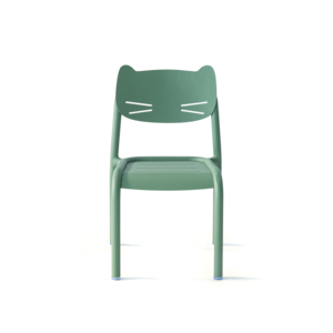 Animal Inspired Aluminum Outdoor <b>Kids</b> Chair with Cat Face - Product Image 2