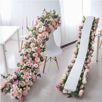 Arche de mariage artificielle personnalisée et fleurs décoratives de table pour Thanksgiving, incluant guide de chemin et toile de fond