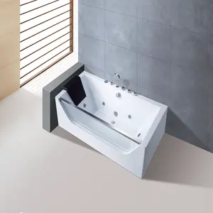 مستطيل تدليك حمام زاوية حوض حوض الاستحمام الاكريليك جدار