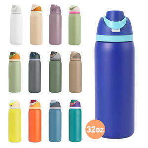 Bouteille Sportive Portable d'Extérieur Personnalisable en Gros, en Acier Inoxydable Isolé, 32oz, avec Paille et Double Fonction Boisson/Fruits - Product Image 1