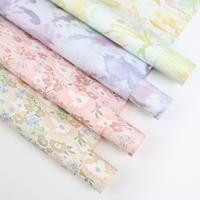 Papier d'emballage pour bouquet en kraft à imprimé floral coloré, papier d'emballage pour fleurs en gros, papier d'emballage floral pas cher, papier cadeau, fournitures pour fleuristes