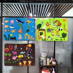 Spazio rosa blu ragazzo ragazza a casa in età prescolare il mio primo calendario giornaliero attività di apprendimento della prima infanzia mappa sentito occupato Story Board - Product Image 5