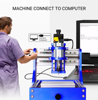 Mesin Ukiran Laser CNC Mini Portabel Handi 1310 3-axis dengan Motor untuk Akrilik, Kayu, PCB, MDF, Spindle Tunggal