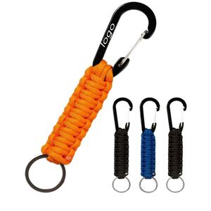 Wholesale DIY Aluminum+Nylon 550/350Lb 4Mm Hard-Wearing Paracord Keychain With Laser Logo-Plastic Keychains at Any Price - Product Image 1