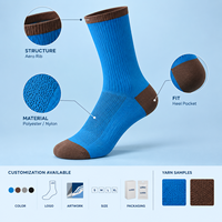 Chaussettes de cyclisme Aero Rib Aero Socks, chaussettes de cyclisme sur route en polyester et nylon, chaussettes de sport personnalisées