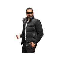 Veste d'hiver épaisse en satin imperméable pour homme, fourrure de cheval, poche zippée, taille élastique, vêtements de sport écologiques pour la course à pied