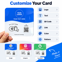 Plaque d'avis NFC en acrylique personnalisée avec dos adhésif et code QR, panneau de retour d'information sans contact pour l'accueil des hôtels et des magasins