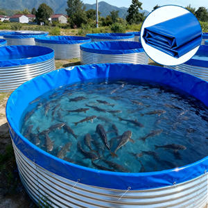 Tanque de Cultivo de Peces SDMARLBORO SDM, <span class=keywords><strong>Precio</strong></span> de Fábrica, PVC+Acero Galvanizado, Certificado ISO 9001, Sistema de Acuicultura Comercial con Biofiltro - Product Image 2