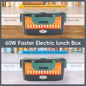 Fiambrera eléctrica portátil de acero inoxidable, contenedor calentador de alimentos electrónico para camión doméstico, uso en cocina al aire libre - Product Image 3