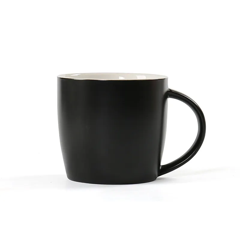 10 oz Requintadamente logo personalizável comemorativas canecas de café copo de cerâmica preto e branco