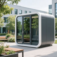 Cabane Apple miniature de 10 pieds en gros de Chine pour bureau, maison préfabriquée modulaire mini colorée, maison capsule en aluminium couleur personnalisée