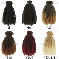 Estensioni per capelli sintetici Afro Kinky in fibra a bassa temperatura da 12 pollici, micro twist, trama singola, per dreadlock e uncinetto