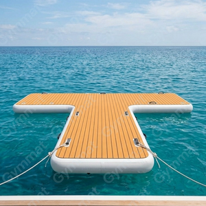 Dock gonflable portable en forme de T, ponton gonflable pour <span class=keywords><strong>jet</strong></span> <span class=keywords><strong>ski</strong></span>, surface antidérapante en EVA avec poignées en D - Product Image 2