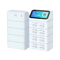 Estación de alquiler de cargador de teléfono de Sistema Compartido público de gran capacidad HeyCharge con 16 puertos de carga pago en línea para Hotel Mall