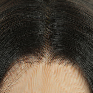 Perruques longues noires droites 13X4 avant de lacet pour les femmes noires perruque de remplacement synthétique résistant à la chaleur sans colle - Product Image 2