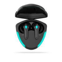 Écouteurs de jeu sans fil pour jeux mobiles, lumière RGB, écouteurs intra-auriculaires TWS avec affichage numérique de la batterie, étui de charge