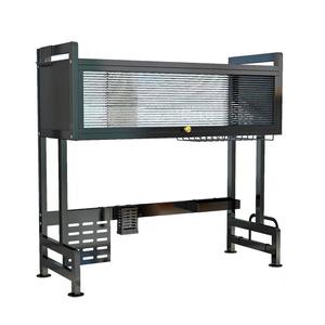 <span class=keywords><strong>Escurridor</strong></span> <span class=keywords><strong>de</strong></span> <span class=keywords><strong>Platos</strong></span> Metálico <span class=keywords><strong>de</strong></span> Doble Nivel para Encima del Fregadero con Puerta Antipolvo, Gran Capacidad <span class=keywords><strong>de</strong></span> Almacenamiento, Retráctil - Product Image 1