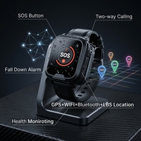 Sistema di Allarme Personale EV06, Orologio per Anziani, Dispositivo di Tracciamento GPS 4G per Bambini, Smartwatch con Rilevamento Cadute, Localizzatore GPS