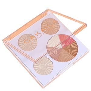 Resaltador Mineral suave de etiqueta privada de buena calidad, resistente al agua, maquillaje en polvo prensado, paleta de Resaltadores de 8 colores - Product Image 1