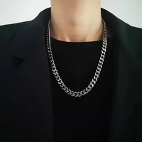 Collar de Cadena Cubana Gruesa de Acero Inoxidable con Corte 4D para Hombre, Estilo Hip Hop Urbano, Joyería Resistente al Desgaste, Regalo