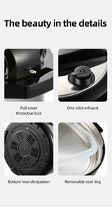 Cuisinière à riz électrique multifonction 10 en <span class=keywords><strong>1</strong></span> à commande tactile 1000W 6L avec écran LED coloré - Product Image 6