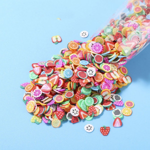 10g ongles de fruits tranches de lèvres en céramique <span class=keywords><strong>douce</strong></span> remplissage de boue de cristal adhésif résistant à l'huile confettis en argile polymère - Product Image 3