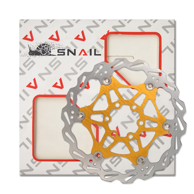 SNAIL Bicycle Disc Brake Rotor Six Nails 160mm 180mm 203mm Brakes Pads BMX Motorcycle Floating Disc Brake Cooling Disc