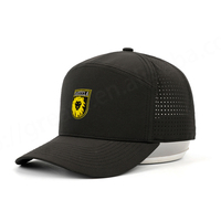 Casquette de baseball imperméable à 7 panneaux en Oxford avec logo brodé personnalisé, motif léopard et pois, style sportif en nylon