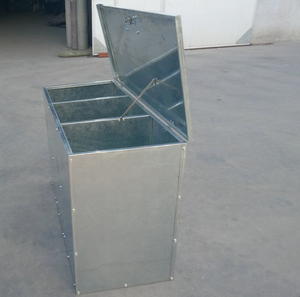 <strong>Horse</strong> <strong>Feed</strong> Galvanised Storage <strong>Bin</strong> with Two Shelves - Product Image 3