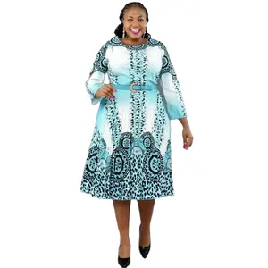 Bela roupa africana domingo igreja vestido para as mulheres plus size